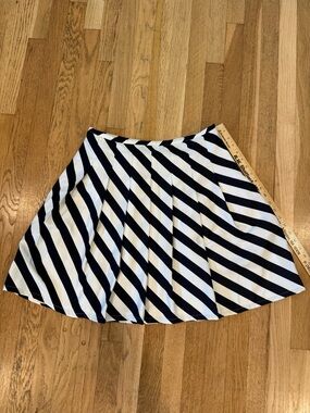 Outback Red Black and White Diagonal Striped Skater Skirt